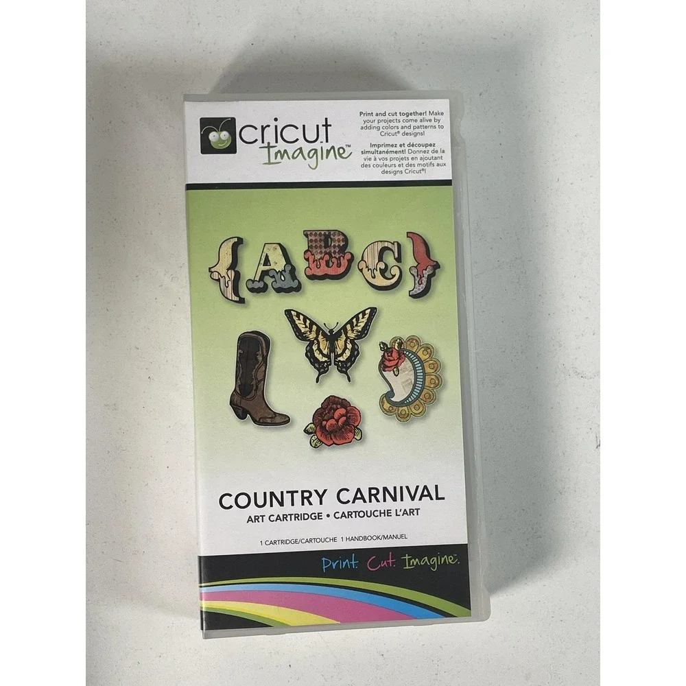 Cricut Imagine Country Carnival Art Cartridge With Handbook Print Cut Manual